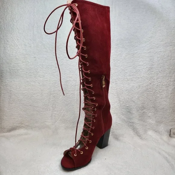 CAPE ROBBIN LACE UP BOOTS Size 6 - Picture 2 of 10